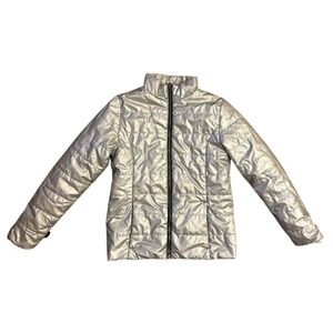 Lands' End Kids Metallic Silver Winter Jacket size Medium